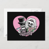 たった今結婚しましたスカル 案内ポストカード (正面/裏面)