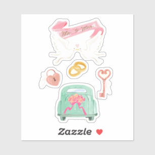 たった今結婚しましたスクラップブック作りシール シール