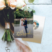 たった今結婚しましたスクリプト結婚オーバーレイの発表 箔招待状