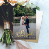 たった今結婚しましたスクリプト結婚オーバーレイの発表 箔招待状