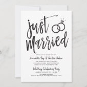 たった今結婚しましたスクリプト | 結婚式の後 招待状 (正面)