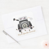 たった今結婚しましたスズ缶結婚のシール スクエアシール (封筒)