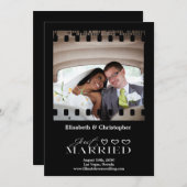 たった今結婚しましたスモダンクリプト写真結婚の セーブザデート (正面/裏面)