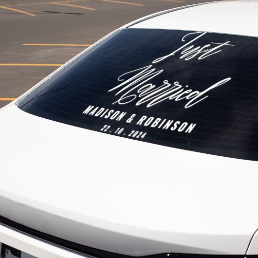 たった今結婚しましたスモダンクリプト限定車 ウィンドウサイン