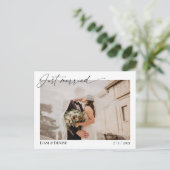 たった今結婚しましたス結婚クリプトの発表準備 ポストカード (スタンド正面)