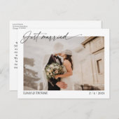 たった今結婚しましたス結婚クリプトの発表準備 ポストカード (正面/裏面)