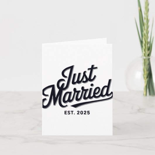 たった今結婚しましたス結婚ト2025年の妻ブリッド夫妻 カード (正面)