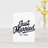 たった今結婚しましたス結婚ト2025年の妻ブリッド夫妻 カード (黄色い花)