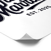 たった今結婚しましたス結婚ト2025年の妻ミスター&;ミセス・バー ポスター (角)