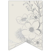 たった今結婚しましたダスティブルー結婚ズガーランド バンティングフラッグ (第1の旗)