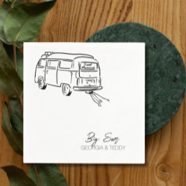 たった今結婚しましたドールカー結婚ズカクテルナプキン スタンダードカクテルナプキン