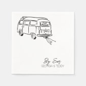 たった今結婚しましたドールカー結婚ズカクテルナプキン スタンダードカクテルナプキン (正面)