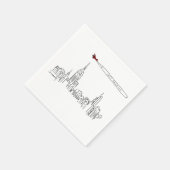 たった今結婚しましたニューヨークシティカクテル スタンダードカクテルナプキン (角)