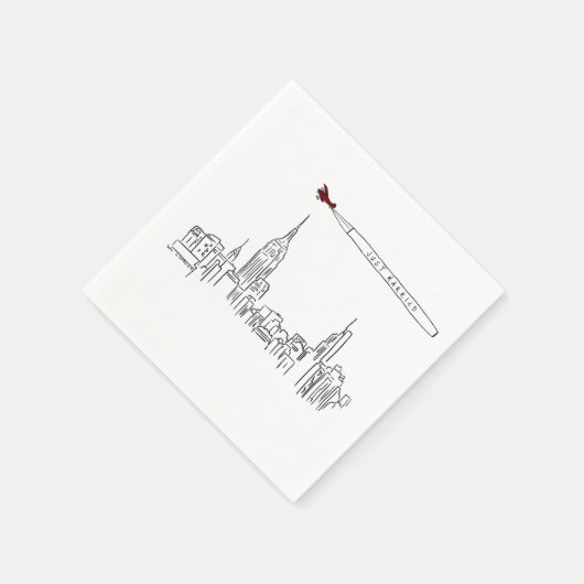 たった今結婚しましたニューヨークシティカクテル スタンダードカクテルナプキン (角)