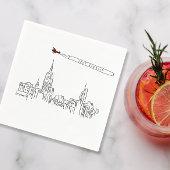 たった今結婚しましたニューヨークシティカクテル スタンダードカクテルナプキン