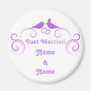 たった今結婚しましたニューライウェッズサンダーコーブ マグネット
