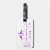 たった今結婚しましたニューライウェッズサンダー_コーブ ラゲッジタグ (裏面縦)