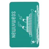 たった今結婚しましたニューリ結婚ウェズクルーズキャビンドア マグネット (縦)