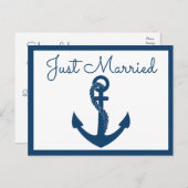 たった今結婚しましたネイ航海のビーブルーいかり結婚ズ 案内ポストカード (正面/裏面)