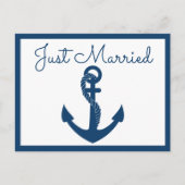 たった今結婚しましたネイ航海のビーブルーいかり結婚ズ 案内ポストカード (正面)
