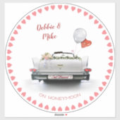 たった今結婚しましたハネムーン（カスタマイズ可能） シール (シート)