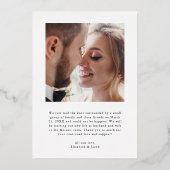 たった今結婚しましたハンドラ結婚ッター発表 箔招待状 (裏面)