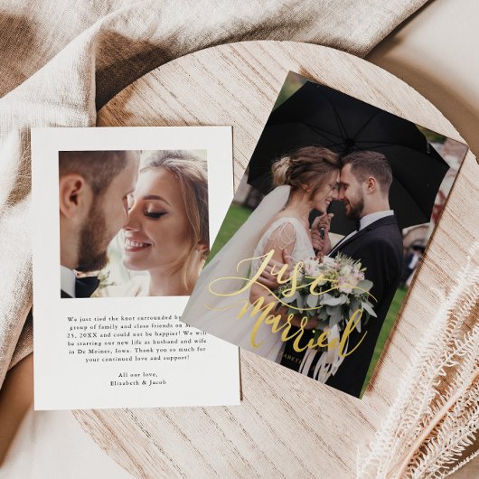 たった今結婚しましたハンドラ結婚ッター発表 箔招待状