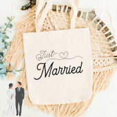 たった今結婚しましたハート トートバッグ