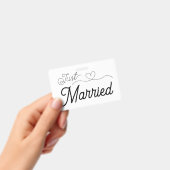 たった今結婚しましたハート バッジ (手持ち)