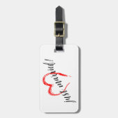 たった今結婚しましたハート ラゲッジタグ (正面縦)