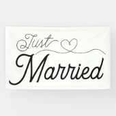 たった今結婚しましたハート 横断幕 (横)