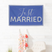 たった今結婚しましたバナー 横断幕 (インサイチュ)