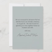 たった今結婚しましたバラ金ゴールド結婚バルーンの写真 案内状 (裏面)