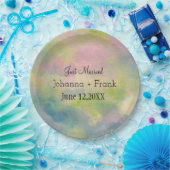 たった今結婚しましたパステル ペーパープレート (パーティー)