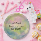 たった今結婚しましたパステル ペーパープレート (パーティー)