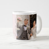 たった今結婚しましたパーソナライズされたコーヒーマグ ジャンボコーヒーマグカップ (正面右)