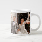 たった今結婚しましたパーソナライズされたコーヒーマグ ジャンボコーヒーマグカップ (右)