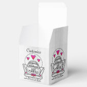 たった今結婚しましたパーソナライズされたハネムーンカーキューブボックス フェイバーボックス (オープン)