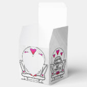 たった今結婚しましたパーソナライズされたハネムーンカーハートボックス フェイバーボックス (オープン)