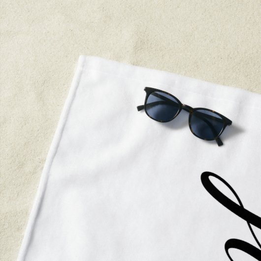 たった今結婚しましたパーソナライズされた結婚のハネムーンタオル ビーチタオル (インサイチュ)