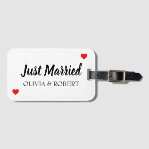 たった今結婚しましたパーソナライズされた ラゲッジタグ