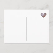 たった今結婚しましたパール&パープル結婚ズハート 案内ポストカード (裏面)