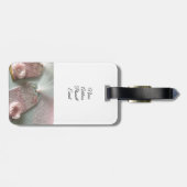 たった今結婚しましたピンクオルガンザとネッティング ラゲッジタグ (裏面横)