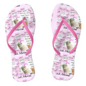 たった今結婚しましたピンク&ホワイトハネムーンビーチサンダル ビーチサンダル (ソール)