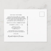 たった今結婚しましたフォトウェディングパーティー 案内ポストカード (裏面)