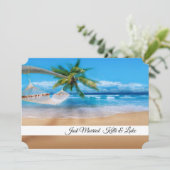 たった今結婚しましたフォトカード 案内状 (スタンド正面)