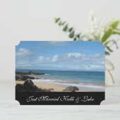 たった今結婚しましたフォトカード 案内状 (スタンド正面)