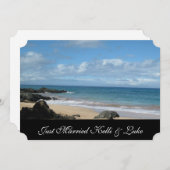 たった今結婚しましたフォトカード 案内状 (正面/裏面)