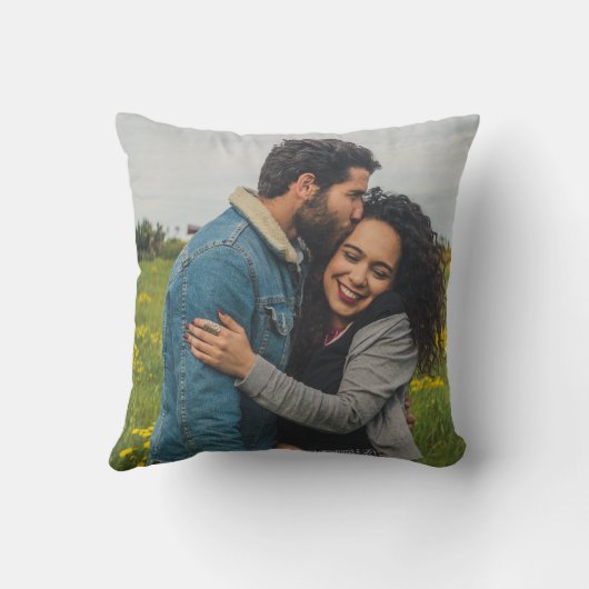 たった今結婚しましたフォト枕 クッション (裏面)