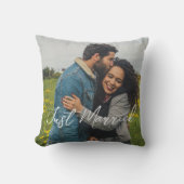 たった今結婚しましたフォト枕 クッション (正面)